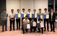 妹尾さん(D2・後列右から3人目)が第13回バイオ関連化学シンポジウム2019においてポスター賞を受賞しました。